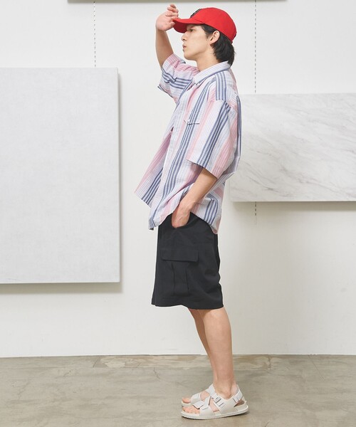 J.PRESS YORK STREET(ジェイプレスヨークストリート)の「【UNISEX】ランダムストライプ シャツ(シャツ/ブラウス・メンズ・ブルー系1/レッド系1・LARGE/MEDIUM/SMALL)」の14枚目の写真