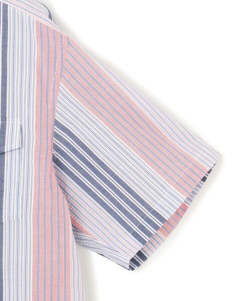 J.PRESS YORK STREET(ジェイプレスヨークストリート)の「【UNISEX】ランダムストライプ シャツ(シャツ/ブラウス・メンズ・ブルー系1/レッド系1・LARGE/MEDIUM/SMALL)」の7枚目の写真