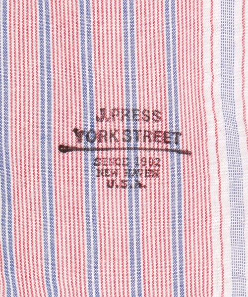J.PRESS YORK STREET(ジェイプレスヨークストリート)の「【UNISEX】ランダムストライプ シャツ(シャツ/ブラウス・メンズ・ブルー系1/レッド系1・LARGE/MEDIUM/SMALL)」の11枚目の写真