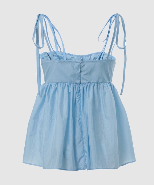 CECILIE BAHNSEN（セシリー バンセン）の「BRALETTE TOP WITH VOLUMINOUS PEPLUM（シャツ/ブラウス・レディース・ライトブルー・6/8）」の4枚目の写真