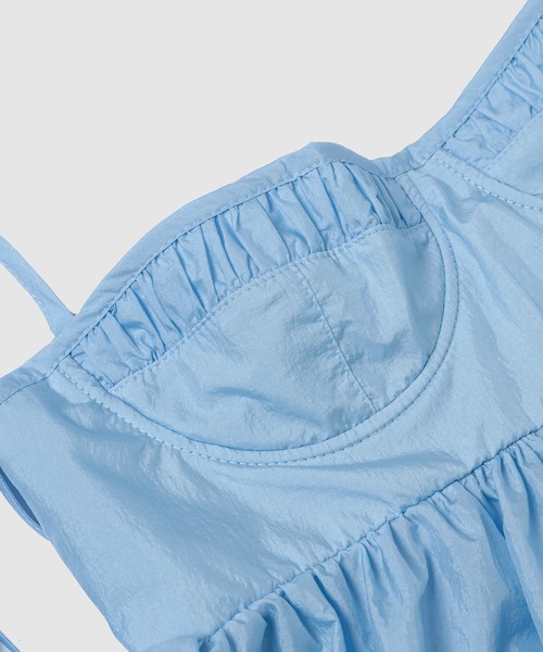 CECILIE BAHNSEN（セシリー バンセン）の「BRALETTE TOP WITH VOLUMINOUS PEPLUM（シャツ/ブラウス・レディース・ライトブルー・6/8）」の5枚目の写真