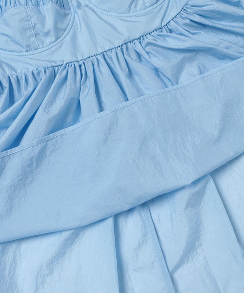 CECILIE BAHNSEN（セシリー バンセン）の「BRALETTE TOP WITH VOLUMINOUS PEPLUM（シャツ/ブラウス・レディース・ライトブルー・6/8）」の8枚目の写真