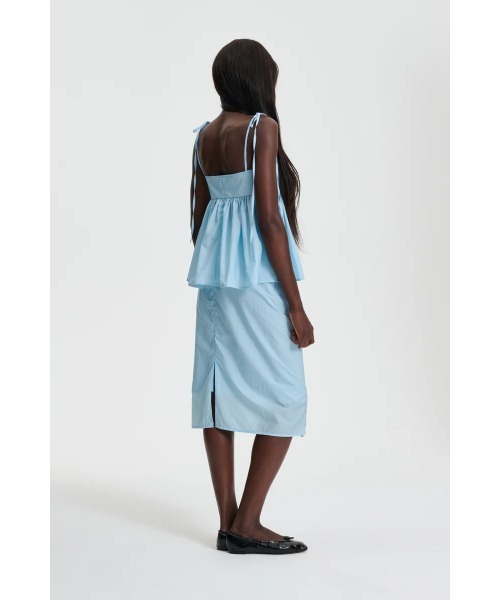 CECILIE BAHNSEN（セシリー バンセン）の「BRALETTE TOP WITH VOLUMINOUS PEPLUM（シャツ/ブラウス・レディース・ライトブルー・6/8）」の3枚目の写真