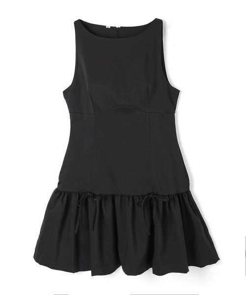M DOLLY(エムドリー)の「sleeveless ribbon gather dress/ノースリーブリボンギャザーワンピース(ワンピース・レディース・ベージュ/ブラック・XS/M/S)」の12枚目の写真