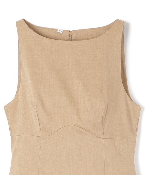 M DOLLY(エムドリー)の「sleeveless ribbon gather dress/ノースリーブリボンギャザーワンピース(ワンピース・レディース・ベージュ/ブラック・XS/M/S)」の6枚目の写真
