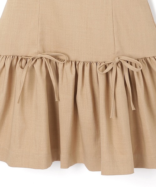M DOLLY(エムドリー)の「sleeveless ribbon gather dress/ノースリーブリボンギャザーワンピース(ワンピース・レディース・ベージュ/ブラック・XS/M/S)」の8枚目の写真