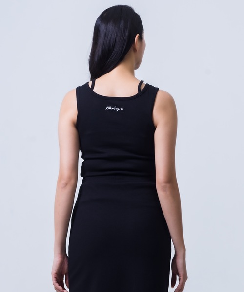 Hurley ハーレー タンクトップ レディース シンプル ロゴ RIB STRING TANK WCTT251058 レディース/タンクトップ・ノースリーブ｜Hurley（ハーレー