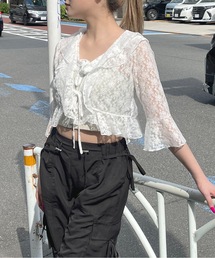 one way | レースフリルカーディガン(カーディガン/ボレロ)