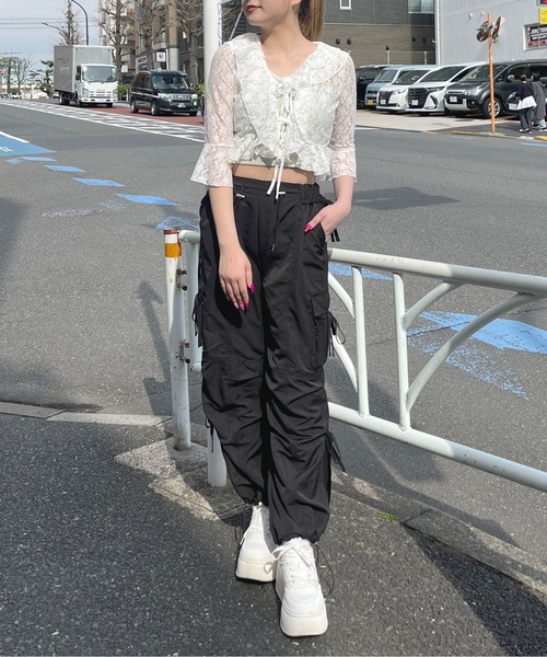 one way（ワンウェイ）の「レースフリルカーディガン（カーディガン/ボレロ・レディース・ベージュ/ホワイト/ブラック・FREE）」の11枚目の写真