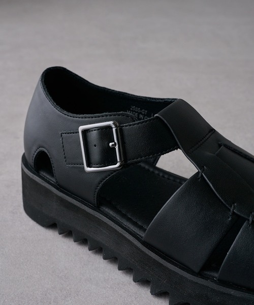 HAUS（ハウス）の「【HAUS】厚底SHARK SOLE GRUKHA SANDALS シャークソールグルカサンダル（サンダル・メンズ・ブラック・L/M/LL）」の3枚目の写真