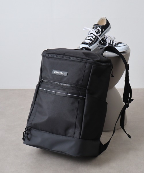 CONVERSE(コンバース)の「CONVERSE ASポリ2層BOX Dパック(バックパック/リュック・レディース・ブラック系その他/ブラック・FREE)」の1枚目の写真