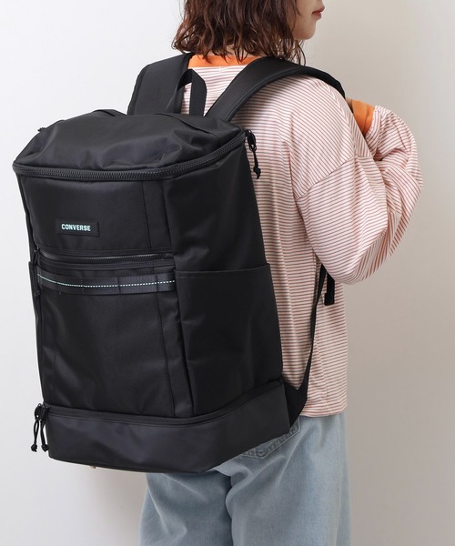 CONVERSE(コンバース)の「CONVERSE ASポリ2層BOX Dパック(バックパック/リュック・レディース・ブラック系その他/ブラック・FREE)」の4枚目の写真