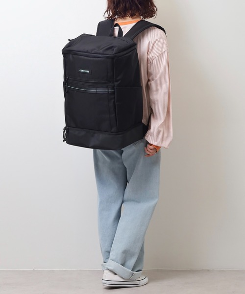 CONVERSE(コンバース)の「CONVERSE ASポリ2層BOX Dパック(バックパック/リュック・レディース・ブラック系その他/ブラック・FREE)」の3枚目の写真