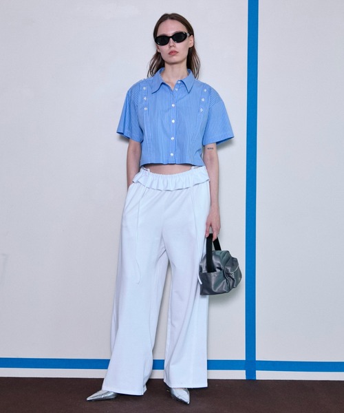 ウエストフリルスウェットパンツ Waist Ruffle Sweatpants/ウエストフリルスウェットパンツ