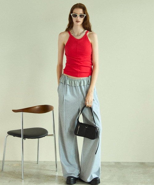 MAISON SPECIAL（メゾンスペシャル）の「Waist Ruffle Sweatpants/ウエストフリルスウェットパンツ【MAISON SPECIAL/メゾンスペシャル】（スウェットパンツ・レディース・ホワイト/レッド/グレー/チャコールグレー・38/36）」の7枚目の写真