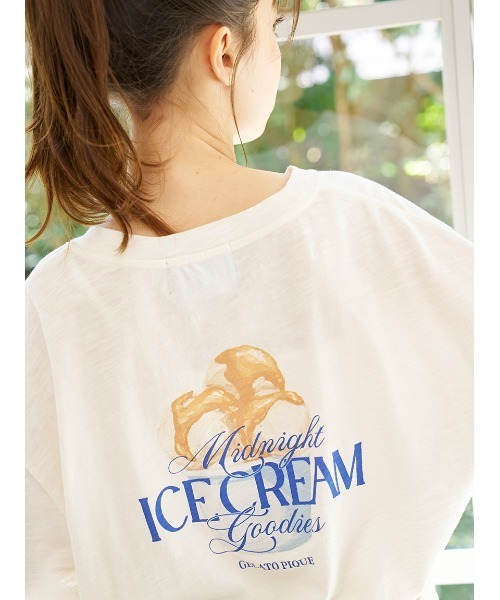 大人気!! gelato pique 接触冷感 ICE ワンポイントビッグTシャツ gelato pique｜【COOL COLLECTION】【接触冷感】ICEワンポイント