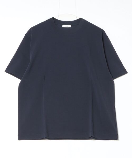 ATON（エイトン）の「【ATON】 FRESCA PLATE LOOSE FIT T-SHIRT（Tシャツ/カットソー・メンズ・ネイビー/チャコールグレー/ホワイト・4/2）」の3枚目の写真