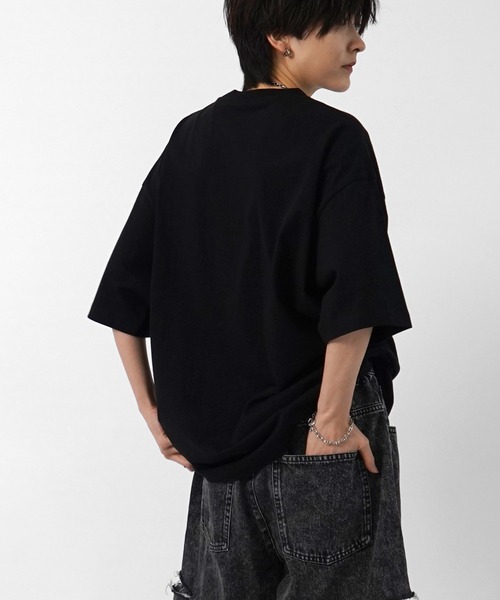 96thes（クローズ）の「【96thes】韓国ストリート ビッグシルエット ワンポイントまたぎ刺繍 半袖Tシャツ カットソー メンズ レディース（Tシャツ/カットソー・メンズ・ブラック/ブルー/杢グレー/ホワイト・M/L）」の12枚目の写真