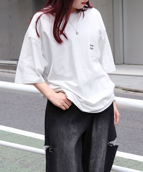 25SS【96thes】韓国ストリート ビッグシルエット ワンポイント