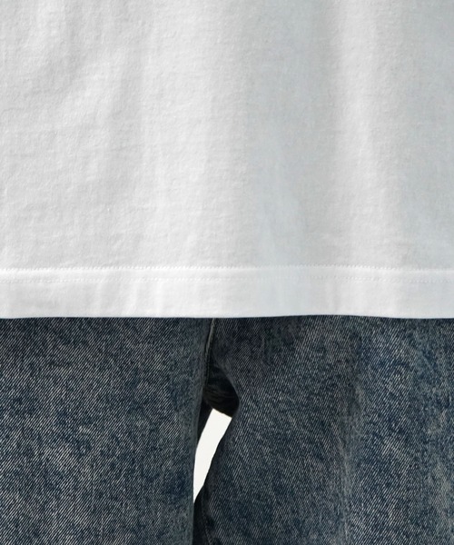 96thes（クローズ）の「【96thes】韓国ストリート ビッグシルエット ワンポイントまたぎ刺繍 半袖Tシャツ カットソー メンズ レディース（Tシャツ/カットソー・メンズ・ブラック/ブルー/杢グレー/ホワイト・M/L）」の18枚目の写真