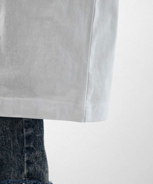 96thes（クローズ）の「【96thes】韓国ストリート ビッグシルエット ワンポイントまたぎ刺繍 半袖Tシャツ カットソー メンズ レディース（Tシャツ/カットソー・メンズ・ブラック/ブルー/杢グレー/ホワイト・M/L）」の20枚目の写真