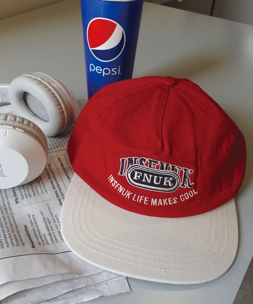 CORNERS（コーナーズ）の「バイカラーロゴキャップ（キャップ・レディース・アイボリー/ピンク/レッド/ネイビー・FREE）」の4枚目の写真