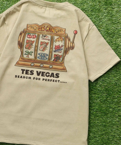 The Endless Summer（エンドレスサマー）の「TES VEGAS T-SHIRT / Tシャツ（Tシャツ/カットソー・メンズ・グリーン系その他3/アイボリー/ホワイト・SMALL/MEDIUM/LARGE/X-LARGE/XX-LARGE）」の3枚目の写真