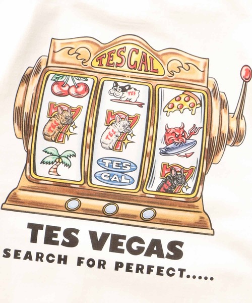 The Endless Summer（エンドレスサマー）の「TES VEGAS T-SHIRT / Tシャツ（Tシャツ/カットソー・メンズ・グリーン系その他3/アイボリー/ホワイト・SMALL/MEDIUM/LARGE/X-LARGE/XX-LARGE）」の8枚目の写真