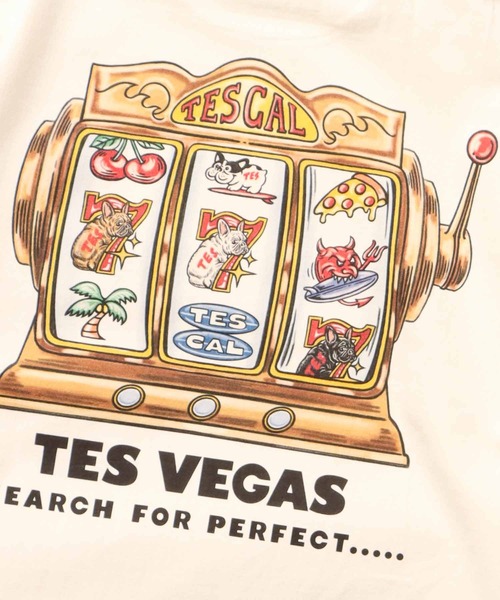 The Endless Summer（エンドレスサマー）の「TES VEGAS T-SHIRT / Tシャツ（Tシャツ/カットソー・メンズ・グリーン系その他3/アイボリー/ホワイト・SMALL/MEDIUM/LARGE/X-LARGE/XX-LARGE）」の18枚目の写真