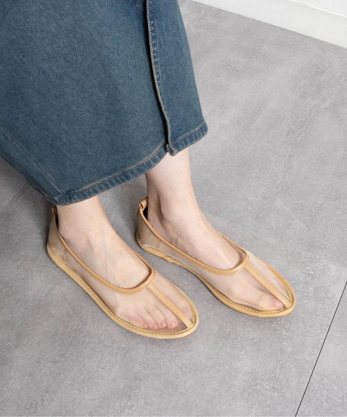 Fabby fabby(ファビィーファビィー)の「メッシュシアーフラットシューズ(パンプス・レディース・ブラック/ベージュ・LARGE/MEDIUM/SMALL)」の8枚目の写真