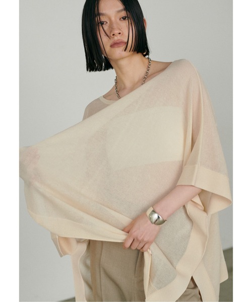 希少♡ Barbara Alan ウール ニットポンチョ 羽織り 厚手生地 セール】【LARUTA】シアーポンチョニットプルオーバー（ニット