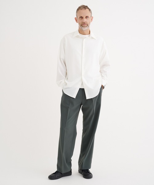 N.HOOLYWOOD（N.ハリウッド）の「【N.HOOLYWOOD/エヌハリウッド】別注 Natsu No Wide Tapered Pants/セットアップ対応（スラックス・メンズ・ブラック/グレー系その他2/ダークグレー・40/38/36）」の18枚目の写真