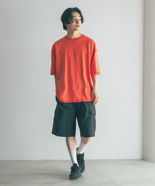 LOWRYS FARM（ローリーズファーム）の「ナイロンカーゴショーツ　 455562（カーゴパンツ・メンズ・ブラック/グレー・LARGE/MEDIUM）」の3枚目の写真