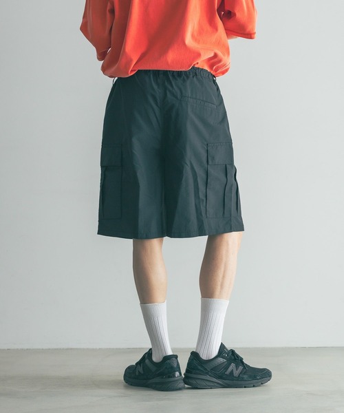 LOWRYS FARM（ローリーズファーム）の「ナイロンカーゴショーツ　 455562（カーゴパンツ・メンズ・ブラック/グレー・LARGE/MEDIUM）」の8枚目の写真