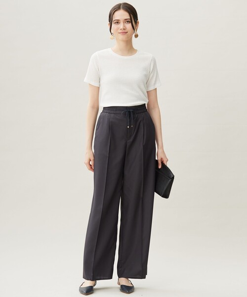 自由区(ジユウク)の「フルダルスパンマイクロピーチワイドストレート パンツ(その他パンツ・レディース・ライトグリーン系/グレー系/ベージュ系・44/46/48)」の15枚目の写真