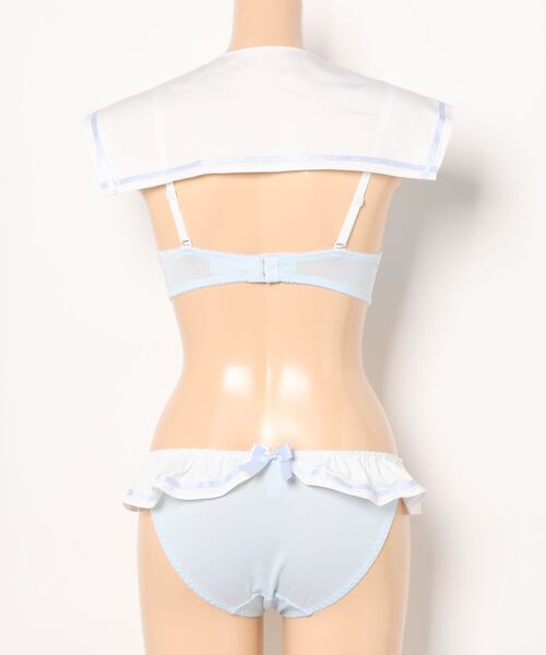 セール】セーラー風ノンワイヤーブラジャー＆ショーツセット