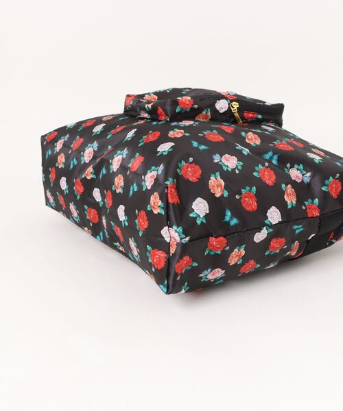 ANNA SUI（アナスイ）の「ローズ柄 ポケッタブルエコバッグ（エコバッグ/サブバッグ・レディース・ブラック・FREE）」の3枚目の写真