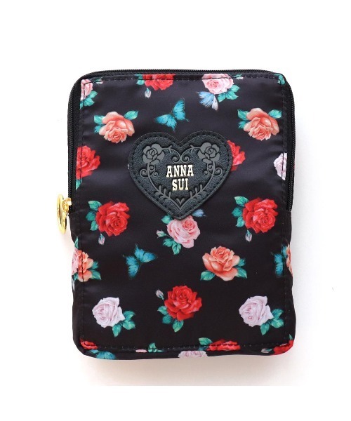 ANNA SUI（アナスイ）の「ローズ柄 ポケッタブルエコバッグ（エコバッグ/サブバッグ・レディース・ブラック・FREE）」の6枚目の写真
