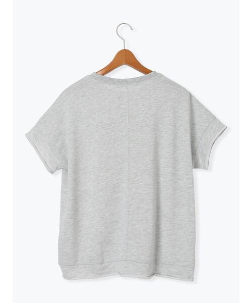 Lugnoncure（ルノンキュール）の「カレッジ風ロゴプリントミニ裏毛トップス（Tシャツ/カットソー・レディース・ブラック/グレー/オフホワイト・F）」の17枚目の写真