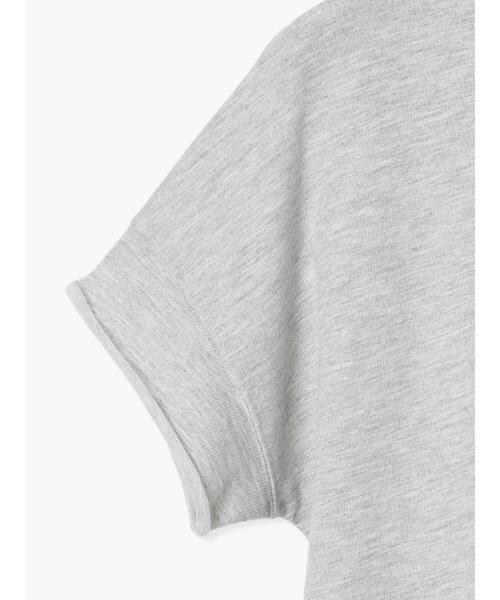 Lugnoncure（ルノンキュール）の「カレッジ風ロゴプリントミニ裏毛トップス（Tシャツ/カットソー・レディース・ブラック/グレー/オフホワイト・F）」の19枚目の写真