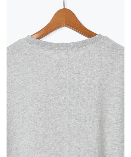 Lugnoncure（ルノンキュール）の「カレッジ風ロゴプリントミニ裏毛トップス（Tシャツ/カットソー・レディース・ブラック/グレー/オフホワイト・F）」の21枚目の写真