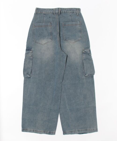 Sakka（サッカ）の「デニムカーゴパンツ（デニムパンツ・レディース・インディゴブルー・LARGE）」の4枚目の写真