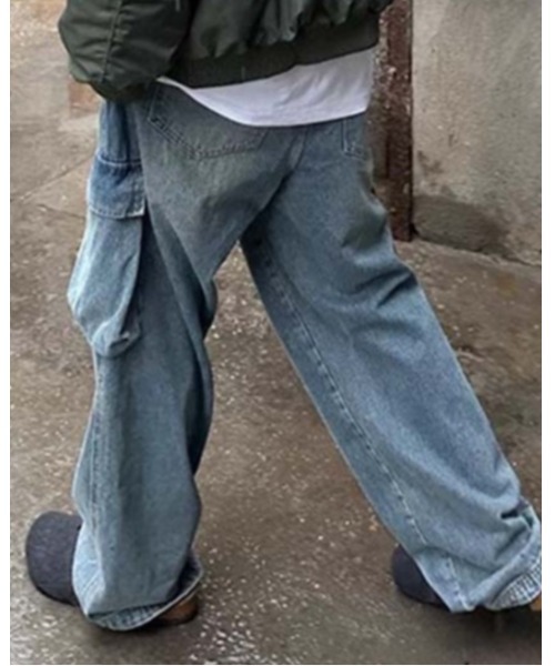 Sakka（サッカ）の「デニムカーゴパンツ（デニムパンツ・レディース・インディゴブルー・LARGE）」の2枚目の写真