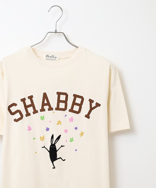 FUNALIVE(ファンアライブ)の「SHABBY プリント半袖Tシャツ unisex(Tシャツ/カットソー・メンズ・サックスブルー/ネイビー/ブラック系1/ブラック系2/イエロー系1/イエロー/オレンジ/アイボリー系1/ネイビー系1/アイボリー/ホワイト系2/ホワイト系1/ブラック/サックスブルー系1/オレンジ系1/オフホワイト・S/M/LL/L)」の9枚目の写真