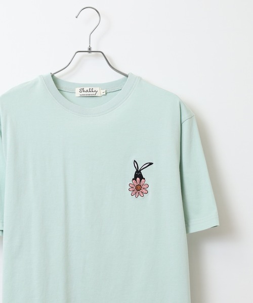 FUNALIVE(ファンアライブ)の「SHABBY プリント半袖Tシャツ unisex(Tシャツ/カットソー・メンズ・サックスブルー/ネイビー/ブラック系1/ブラック系2/イエロー系1/イエロー/オレンジ/アイボリー系1/ネイビー系1/アイボリー/ホワイト系2/ホワイト系1/ブラック/サックスブルー系1/オレンジ系1/オフホワイト・S/M/LL/L)」の10枚目の写真
