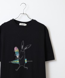 SHABBY プリント半袖Tシャツ unisex