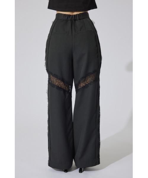 rienda（リエンダ）の「レースコンビジャストウエストストレートパンツ 春服（スラックス・レディース・グレー/ブラック/ホワイト・SMALL/MEDIUM）」の21枚目の写真