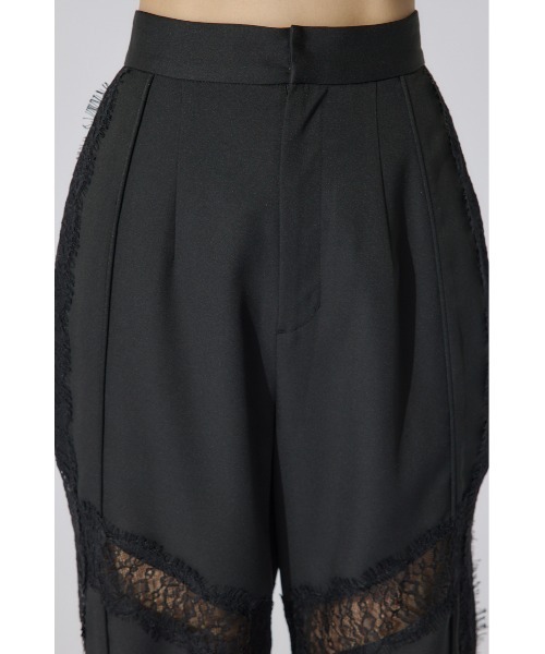 rienda（リエンダ）の「レースコンビジャストウエストストレートパンツ 春服（スラックス・レディース・グレー/ブラック/ホワイト・SMALL/MEDIUM）」の20枚目の写真