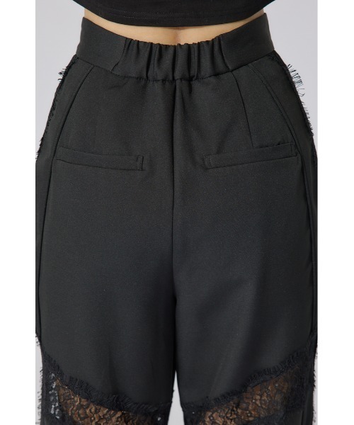 rienda（リエンダ）の「レースコンビジャストウエストストレートパンツ 春服（スラックス・レディース・グレー/ブラック/ホワイト・SMALL/MEDIUM）」の19枚目の写真