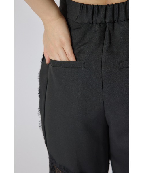 rienda（リエンダ）の「レースコンビジャストウエストストレートパンツ 春服（スラックス・レディース・グレー/ブラック/ホワイト・SMALL/MEDIUM）」の18枚目の写真